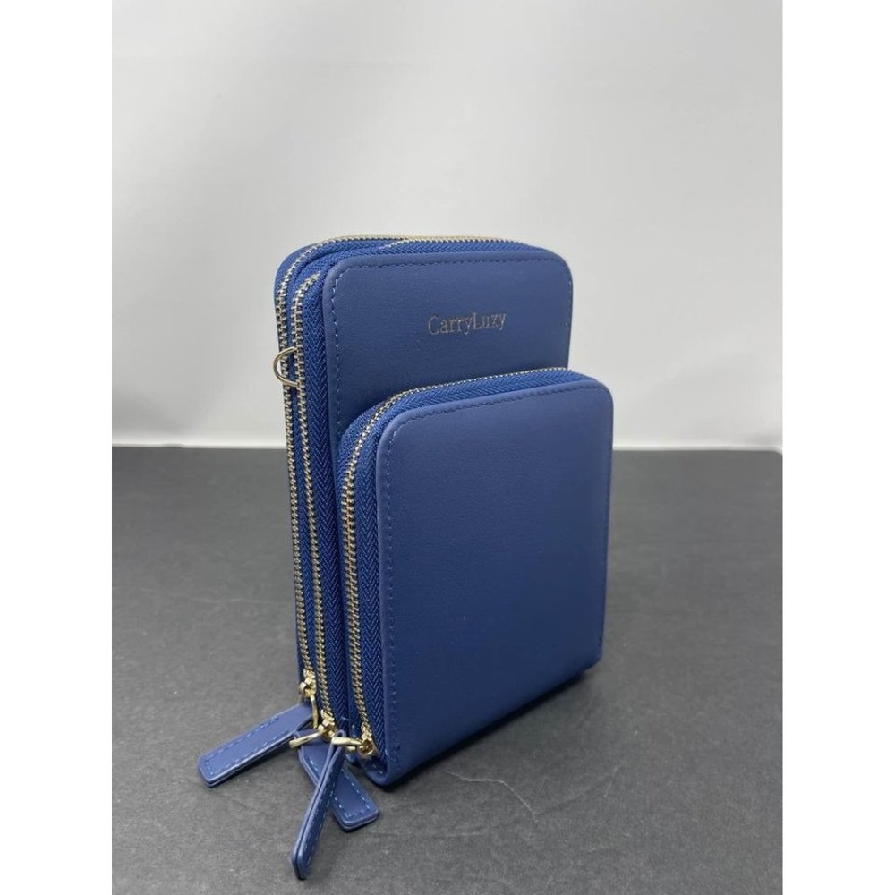 Carryluxy Crossbody Bag Wallet Purse Blue Women Cell Phone Waterproof Travel